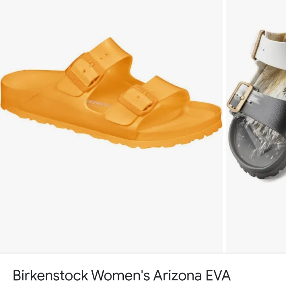 Birkenstock Arizona "Eva" Orange Sandals